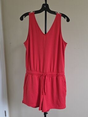 Lole Coral Sleeveless Drawstring Romper